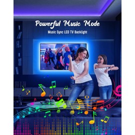 LED Lights for LED TV Backlight, 9.8 ft LED Lights for TV 32-60 inch Led TV Light Behind USB RGB Color Changing LED Strip Lights TV Monitor Lighting with Remote Music Sync Bluetooth APP Control