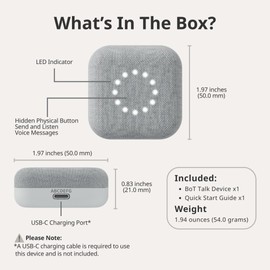 BoT Talk GPS Tracker for Kids with 2-Way Voice Messaging - Screen-Free, Smart AI Alerts, Real-Time Location, 7-Day Battery Life, Made in Japan, Monthly Plan Required