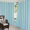 LORDTEX Linen Look Indoor/Outdoor Curtains, 105 x 120 Inch, Seafoam,