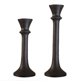 GiveU Soporte para Velas de 7 y 9 Pulgadas, Soporte para Cena, decoración del hogar, Paquete de 2, Color café