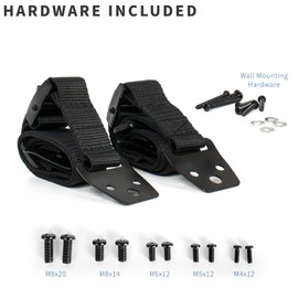 TV Anti-Tip Heavy Duty Dual Cable Kit, Non Tipping Safety Straps for Screens or Furniture Mounting, Adjustable Baby Proofing Anchor, Easy Install Hardware Included, STAND-SK02