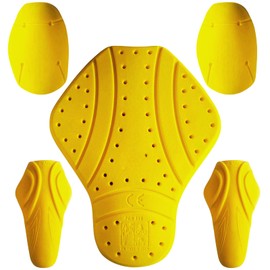 Riparo 5 PC - CE Level 2 Certified Armor Pads - Level 2 Approved Back, Shoulder and Elbows Armor Protector Inserts for Motorcycle Jackets and Shirts