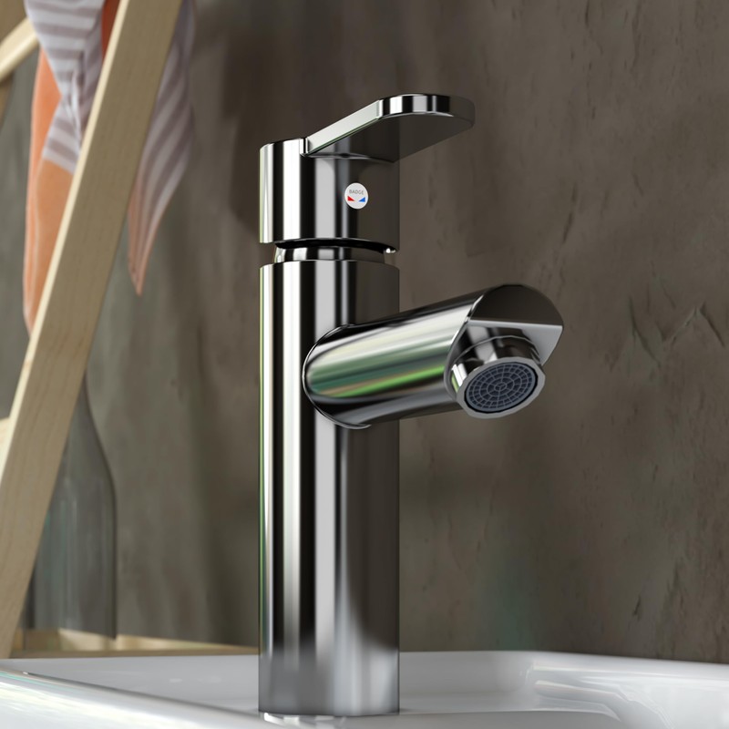 MEJE 16-Inch Wall Hung Basin Sink Combo, Small Cloakroom Basin,