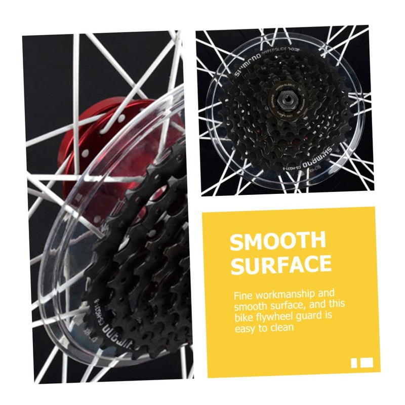 KOMBIUDA 2 Pcs Transparent Lightweight Rear Hub Protector for Mountain