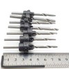22PC HSS Tapered Countersink Drill Bit Set Screw Woodworking Chamfer