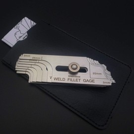 GZTIGWELD MG-11 Gauge 7piece Fillet Weld Set Gage Welding Inspection Test Ulnar Metric Stainless Steel