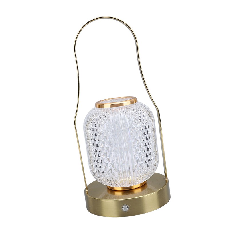 Cordless Rechargeable Lantern LED Table Lamp 3600mAh Battery Operated Stepless