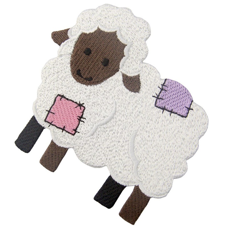 Sheep Patch Embroidered Applique Iron On Sew On Emblem