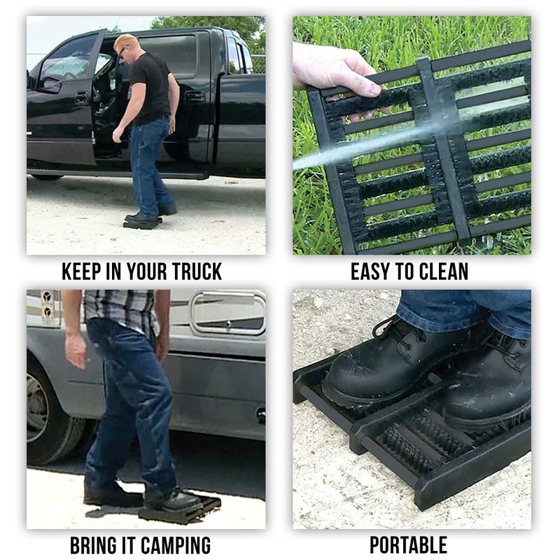 Jobsite Boot Scraper - Outdoor Shoe Scrubber Cleaner Brush -