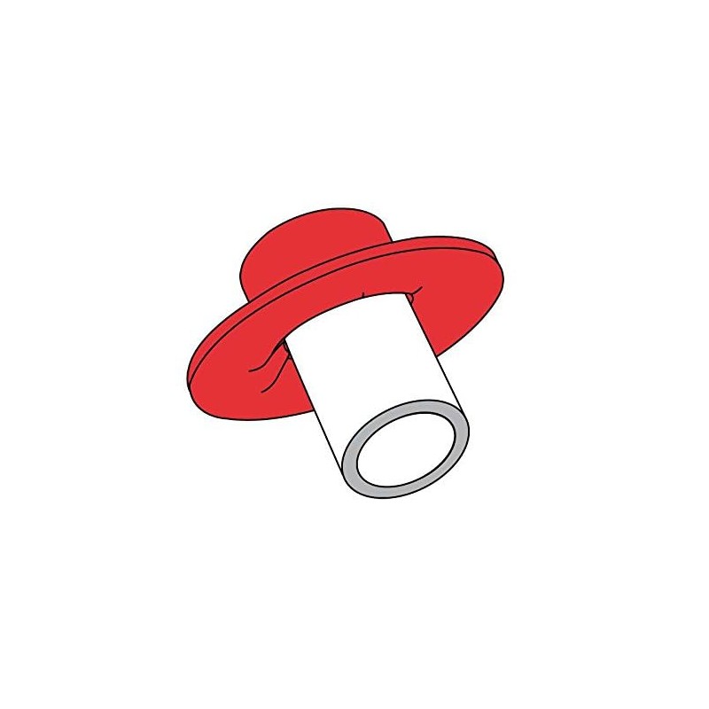 Push on Pushnut Cap Stud Size 5/8, Zinc Mech Finish,