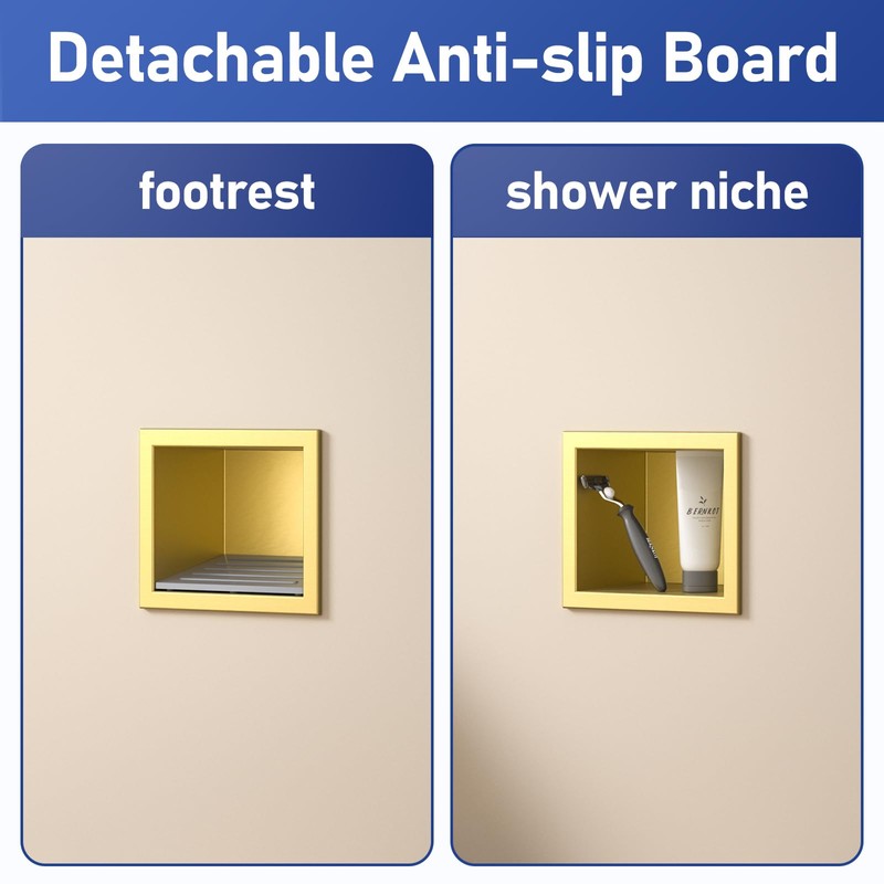Shower Niche, Wall Shower Stool Niche for Bathroom