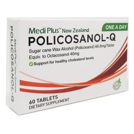MediPlus Policosanol Q 66.8mg, 60 tablets, 2 units / 메디플러스 폴리코사놀 큐 66.8mg, 60정, 2개