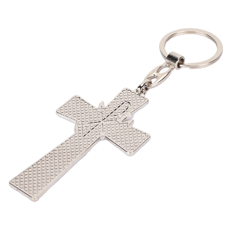 Cross Keychain Peace Bird Vibrant Colors Strong Alloy Skin Friendly
