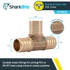 SharkBite 3/4 Inch Crimp Tee, Brass Plumbing Fitting, PEX Pipe,