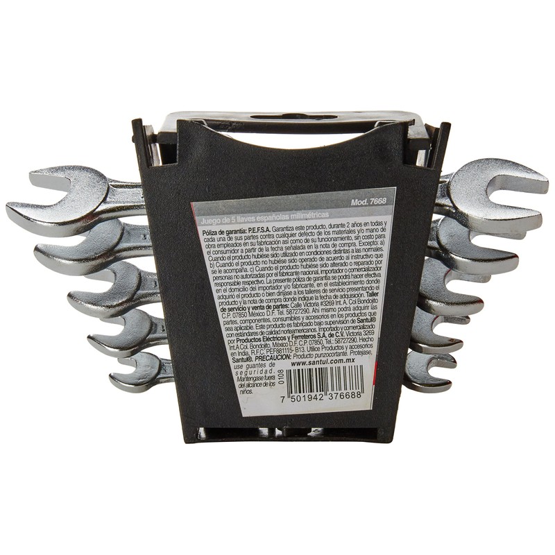 SANTUL, Juego de 9 llaves españolas, Templadas para Mayor Resistencia,