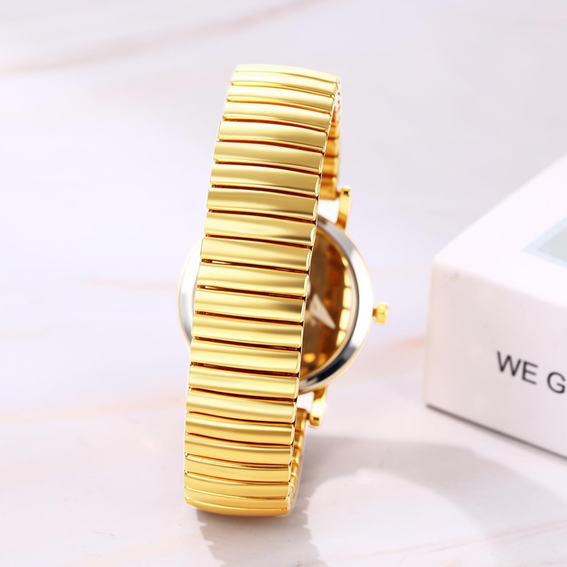 アンティーク 腕時計 レディース アナログ お花: ステンレスベルト 防水 レディースウォッチ ゴールド 金