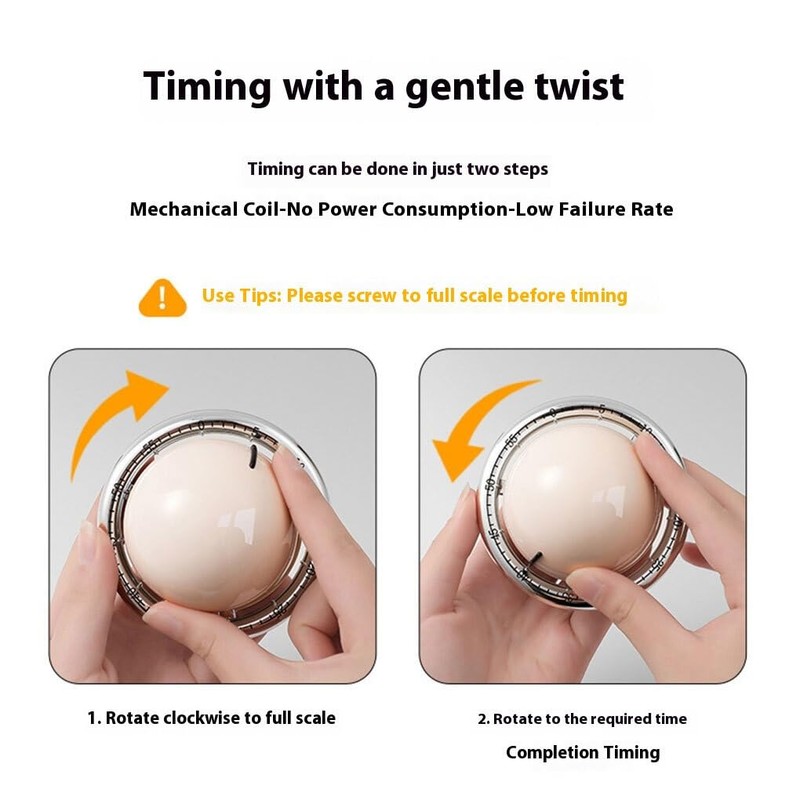 BEALIFE Adjustable Mechanical Timer for Kitchen Cooking Experiments for Children