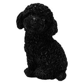 Oubia H24092-3 Looking Back Toy Poodle Black (Small), 3.9 x 3.1 x 5.5 inches (10 x 8 x 14 cm), Doll, Figurine, Figurine, Animal, Garden, Decorative, Realistic, Cute, Dog, Dog