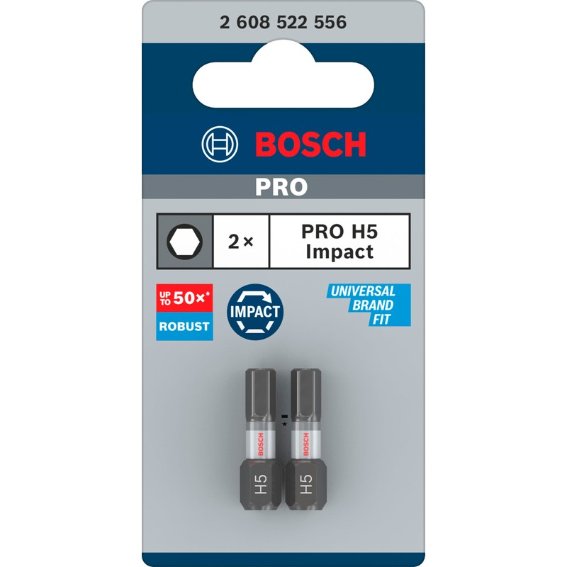 Bosch 2 x Pro Hex Impact Bit (100 x 50