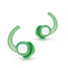 2 Pairs Ear Plugs for Sleeping Noise Reduction Soft Silicone Earplugs Comfortable Sound Blocking Reusable Ear Plugs for Sleeping, Snoring and Hearing Protection (Green, Large)