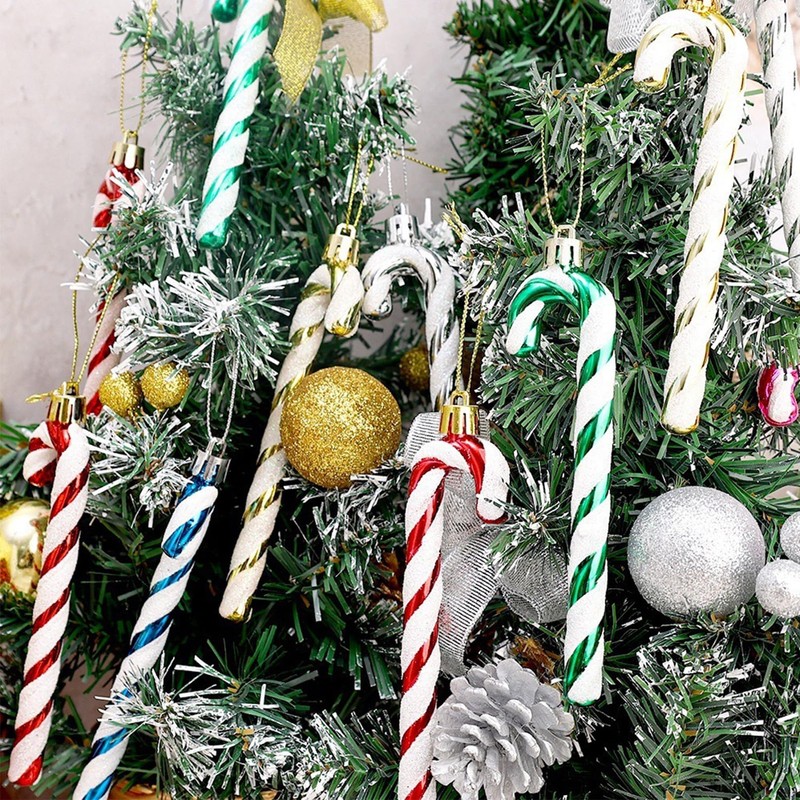 6 PCS Candy Cane Christmas Decorations,Christmas Candy Cane Decoration,Christmas Decorations,Candy