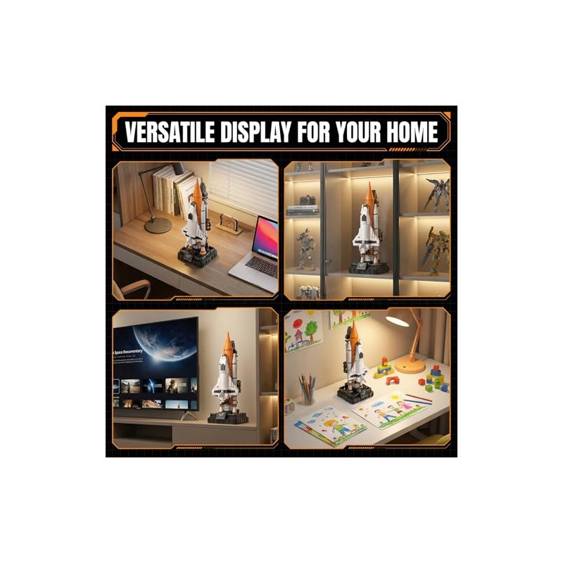 Space Shuttle Building Blocks Set, 616 Pieces Mini Rocket Model