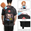 Chucky 17.5" Black adult Backpack With Plush Character Charm
