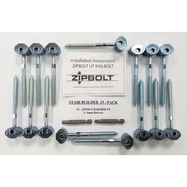 Stair Builder Pack - ZIPBOLT™ UT Rail Bolts (13.600) and 2-5mm Hex Drivers