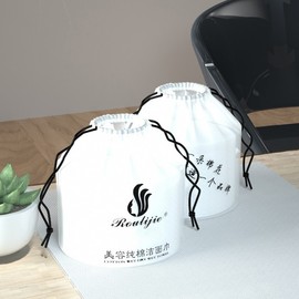 Roulijie Classic Disposable Thick Face Towel & Cleansing Pads Free Size/White Roll Scarf 260G 10ea