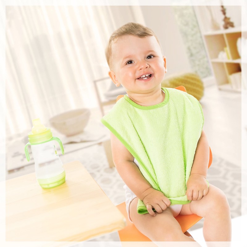 Wörner Set of 2 baby bibs with press stud, adjustable
