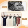 AHANDMAKER 10Pcs Plastic Scarf Hanger, Black Rectangular Towel Holders Space