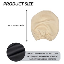 SamWinGear 2PCS Car Headrest Cover Universal Stretchy Fabric Head Rest Cover for Car Trucks Anti-Dirty & Avoid Scratches Seat Headrest Covers Pillow Protector Easy to Wash & Easy to Install(Beige)