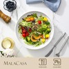 MALACASA 10" Large Pasta Bowls, 56 OZ White Salad Bowls,