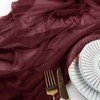 Chiffon Table Runner Burgundy, 77 x 300 cm Soft and