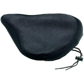 Prophete Sattelbezug | gepolstert mit Geleinlage | Passend für breiten Sattel | mit Kordelzug | Fahrradzubehör | schwarz