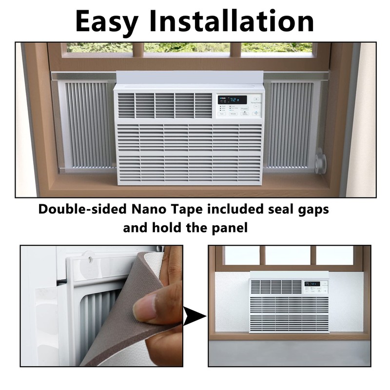 BJADE'S Window Air Conditioner Side Insulation Foam Panels,Summer and Winter