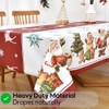 Yofori Christmas Table Cloth Wipe Clean PVC Xmas Tablecloth Square
