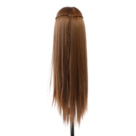 Washable Mannequin Head, Environment-Friendly Heat-Resistent Human Hair Styling Training Head, Hair Salons for Beauty Teacher Hair Stylists Hair-Styling