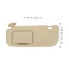 Mobestech Beige Driver Side Sun Visor with Mirror Replacement Car