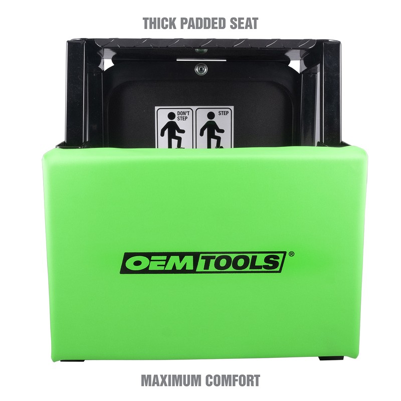 OEMTOOLS 24904 Mechanic Stool and Step Stool, Rolling Stool Adjustable,