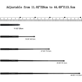 Unsichtbarer Selfie Stick Kompatibel mit Insta-360 ONE R, ONE X, ONE, GO 2, ONE X2, 1/4 Zoll Schraube 28cm-113,5cm Länge verstellbar Poweka