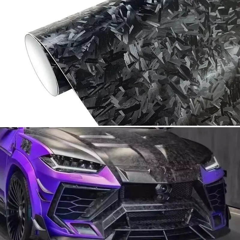 Carlas 48"x60" Premium Forged Black Carbon Fiber Vinyl Wrap Film