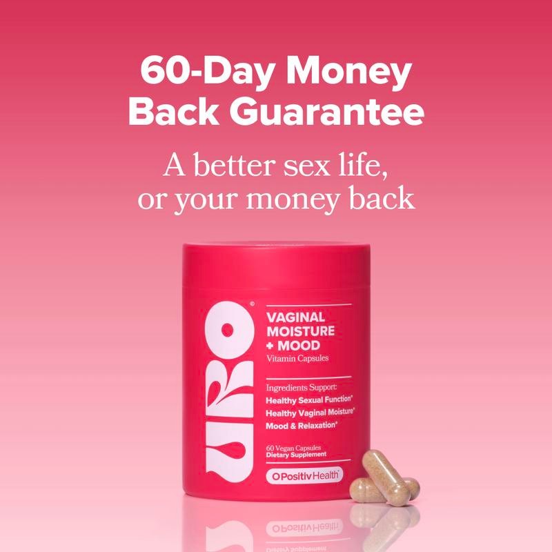 URO Vaginal Moisture & Mood Support Capsules – 2 Bottles,