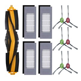 Replacement Parts for ECOVACS Deebot T8 / N8 / T9 / N10 Series Robot Vacuum Accessories 1 Main Brush 6 Side Brush 4 HEPA Filter