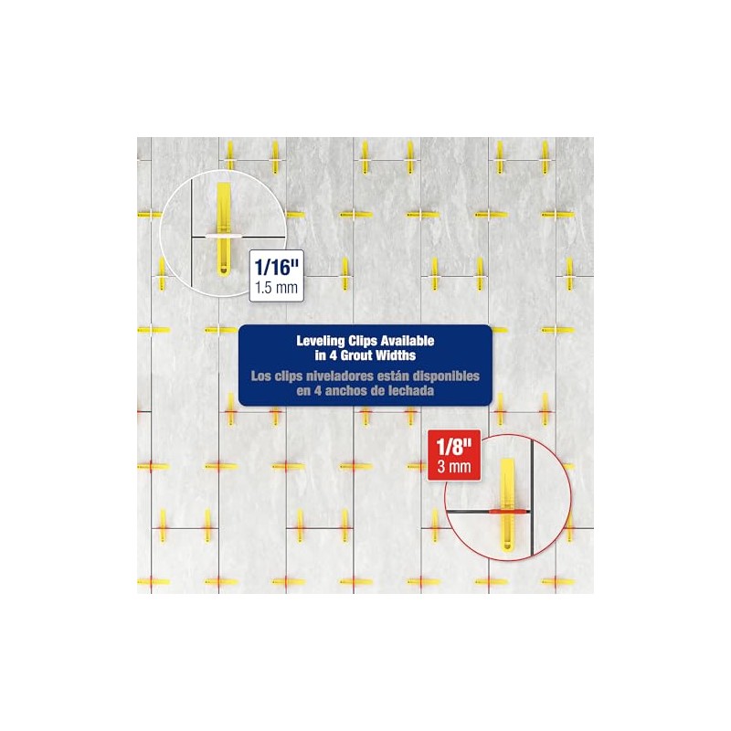 QEP LASH Tile Leveling System, Part A, Clips for 1/16"