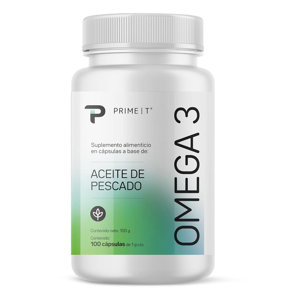 Primetech OMEGA 3 de aceite de pescado, 100 cps aporta