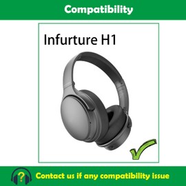 ACCOUTA Earpads Cushion Compatible with Infurture H1 Headphone Ear Pads Replacement with Durable & Breathable Fabric/High Density Foam