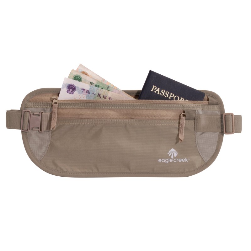 Eagle Creek Flat Waist Bag for Sports and Travel, khaki,