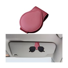 Mandark Magnetic Sunglass Holder for Car Visor, Leather Vehicle Eyeglass Hanger Clip, Automotive Interior Ticket Card Glasses Organizer Clamp Accessories, Universal for SUV, Sedan, Truck(Wine Red)