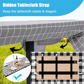 CUNGLIN Tablecloth Clips Clip Tablecloth Clips for Outdoor Tables Pack of 5, Tablecloth Clip Tablecloth Holder Elastic Bed Sheet Attachment for Bedding, Bed (Black)